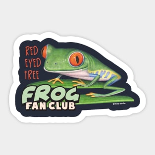 adorable and cute ready to hop green  Red Eyed Tree Frog Sticker